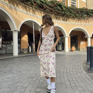 Nellie Midi Dress Yellow Floral Petite