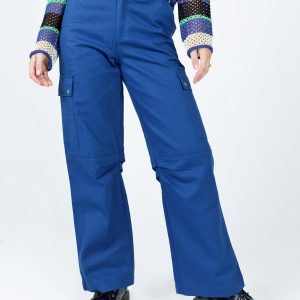 Fallout Mid Rise Cargo Pants Blue