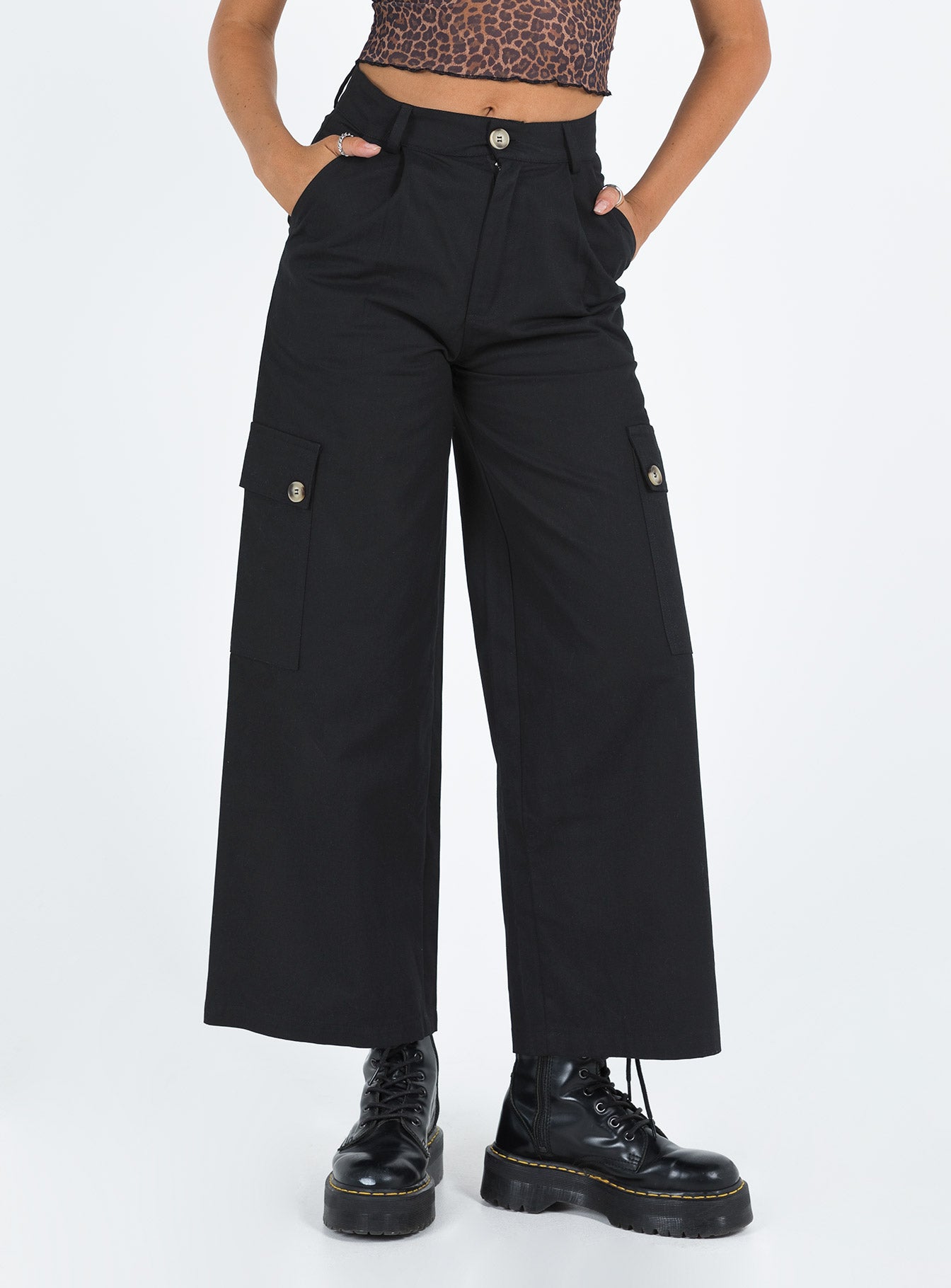 Worley Cargo Pants Black - Image 2