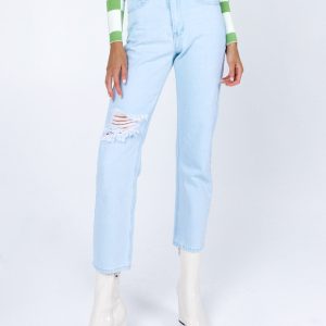 Palermo Straight Leg Light Wash Denim Jeans