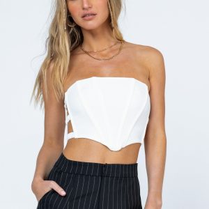 Carnlea Strapless Top White