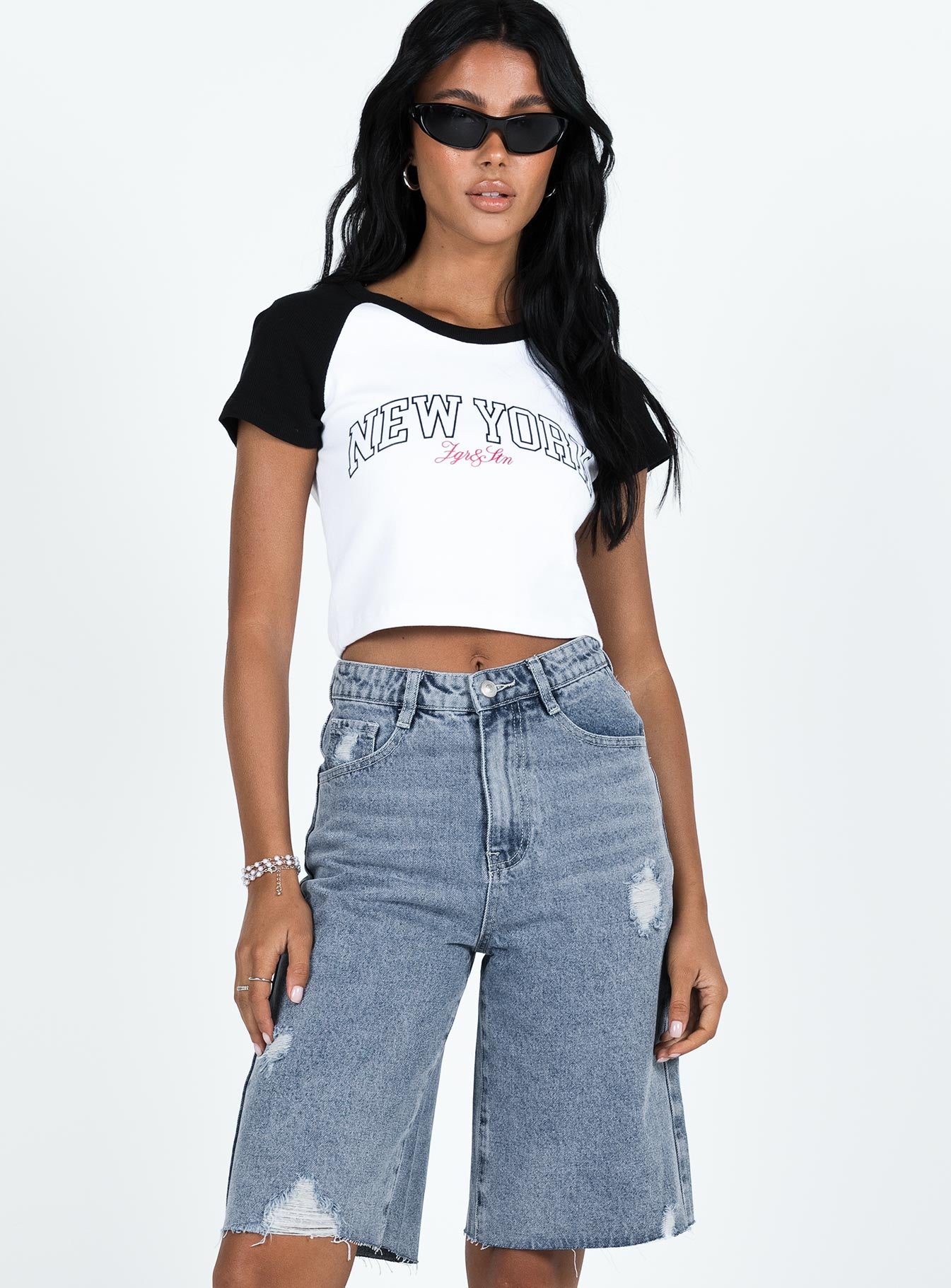 Lexfield Denim Shorts Light Wash - Image 2