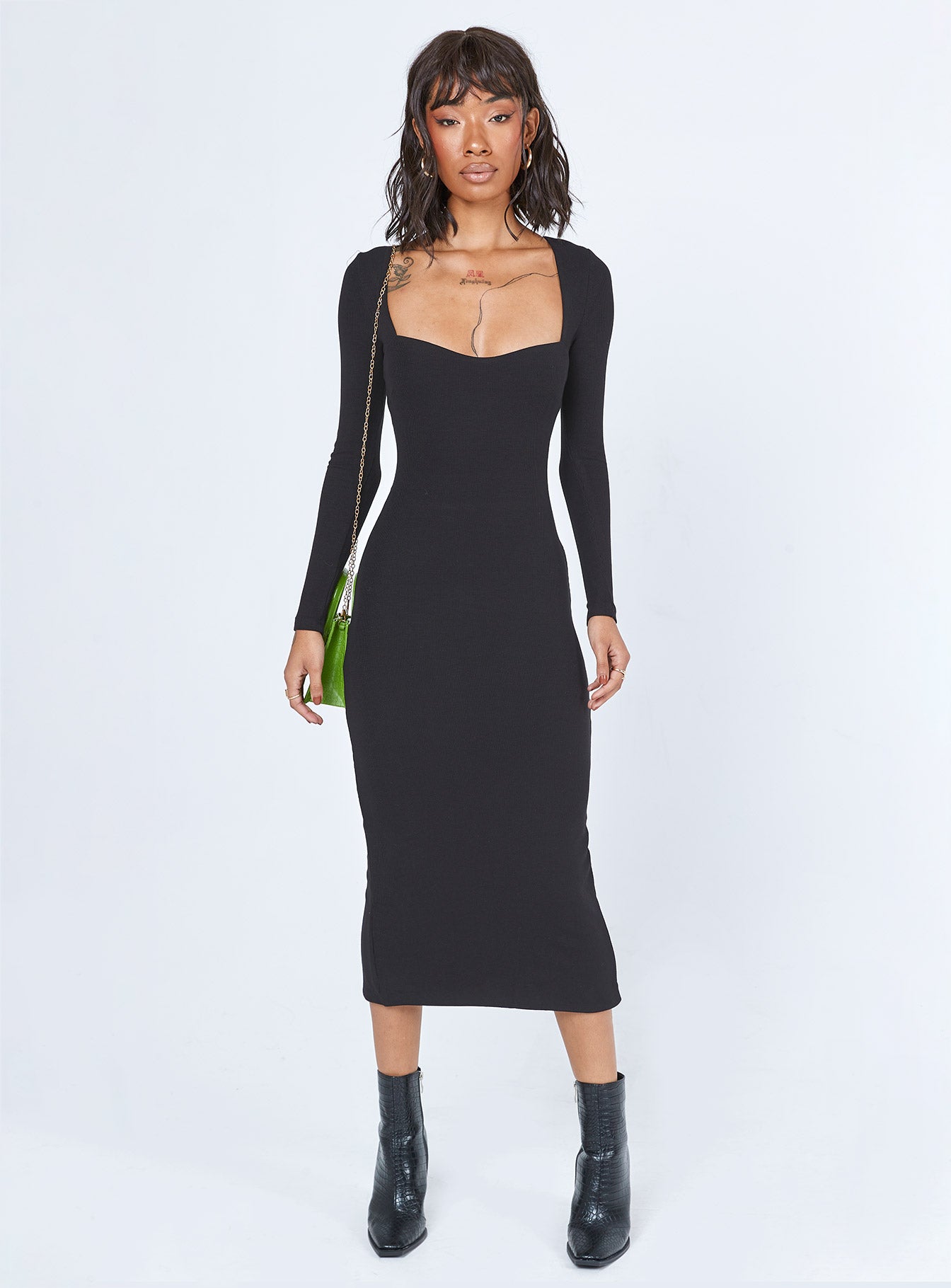 Nolan Midi Dress Black - Image 2