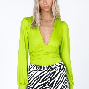 Jude Long Sleeve Bodysuit Green