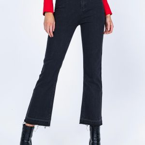 Marseille Cropped Leg Denim Jeans Black