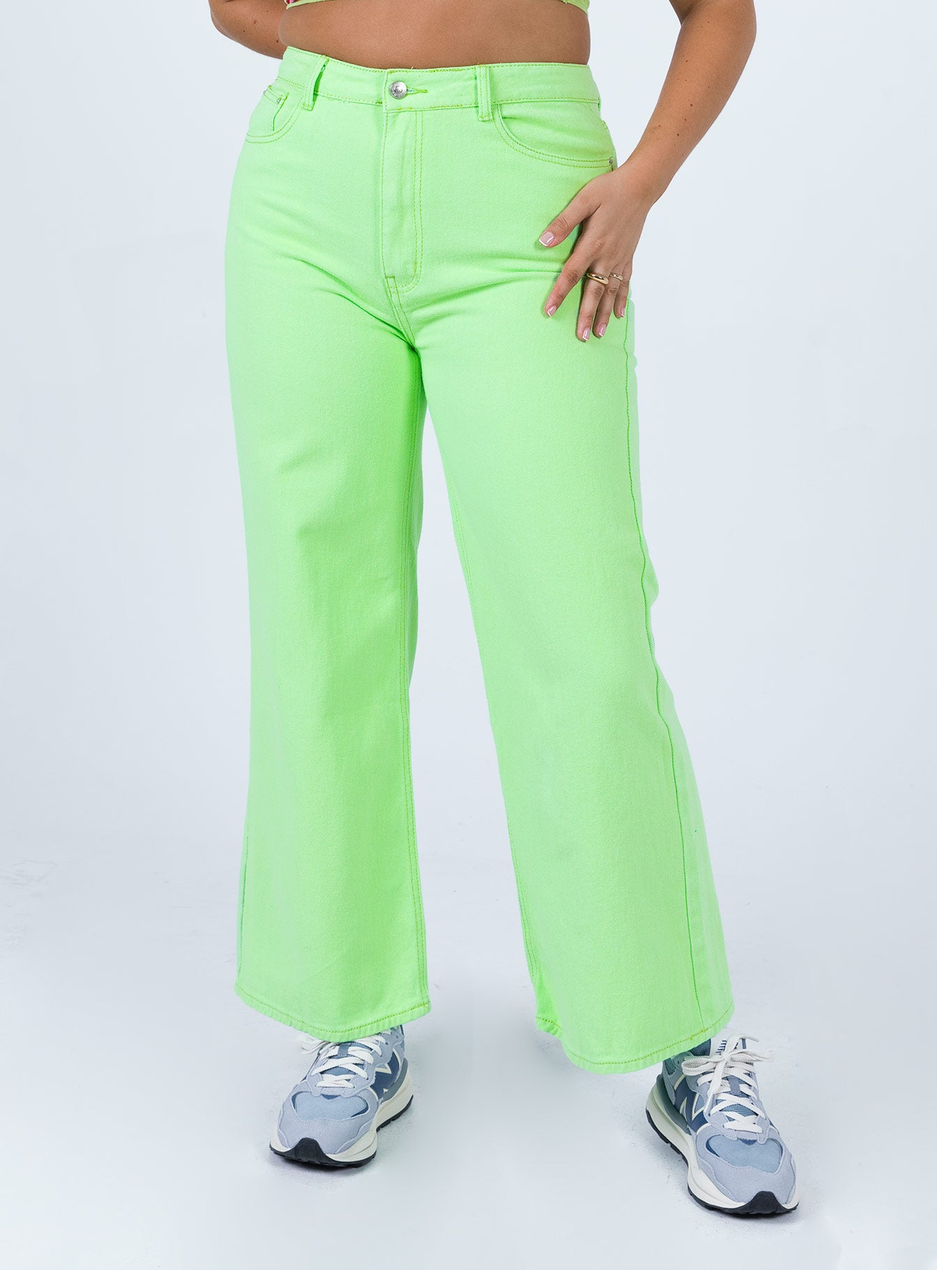 Denver Denim Jeans Lime Green - Image 2