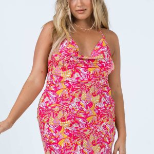 Layla Mini Dress Red Multi