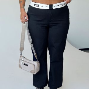 Dava Low Rise Pants Black Curve