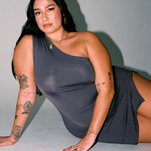 Irisa Mini Dress Grey Curve