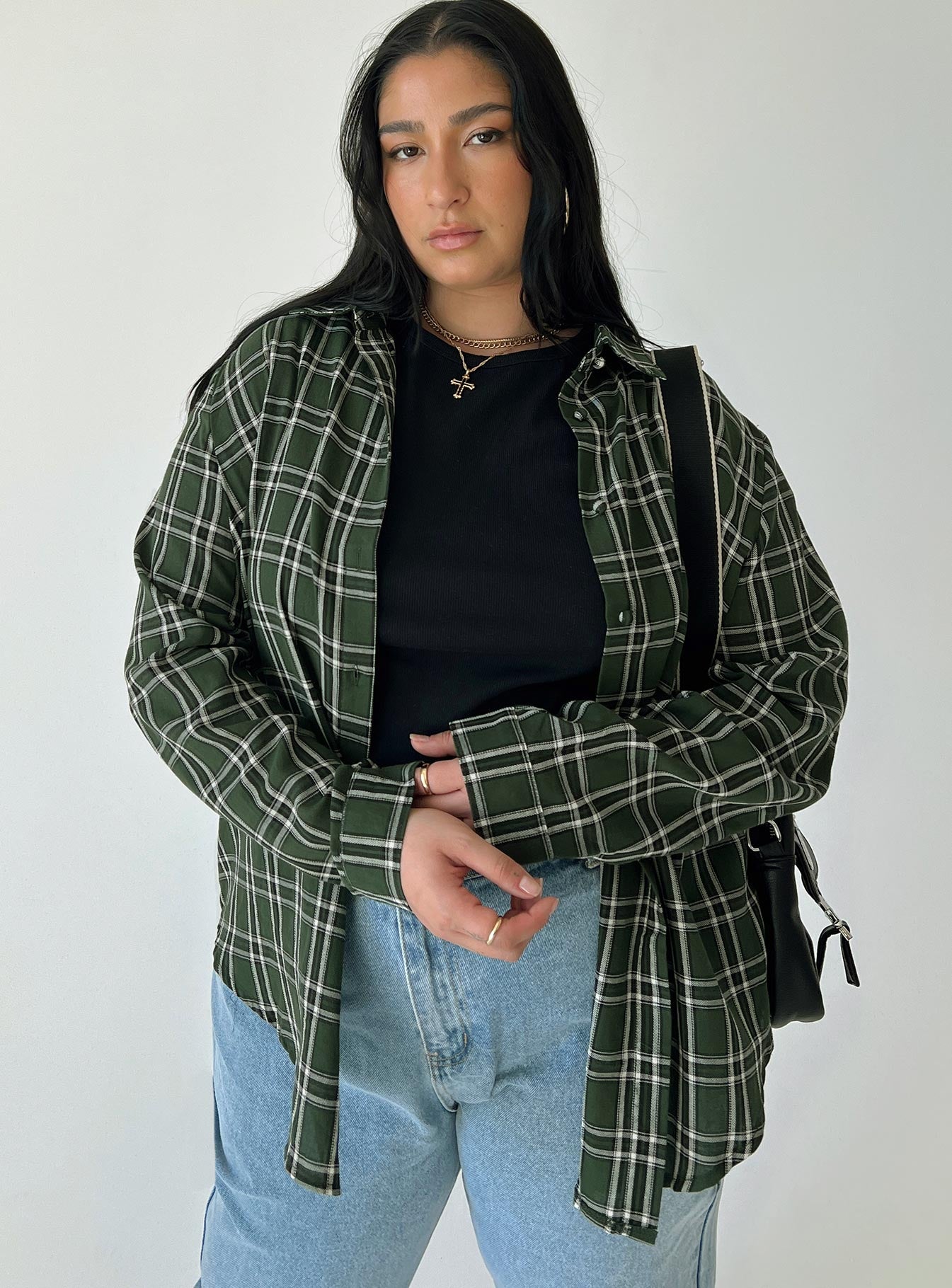 Nora Shirt Forest Green Curve - Image 2