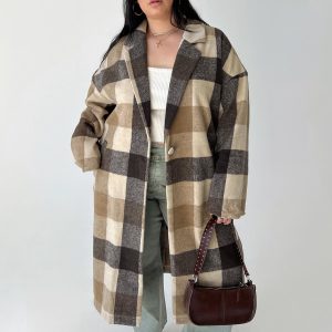 Penelope Coat Beige Curve