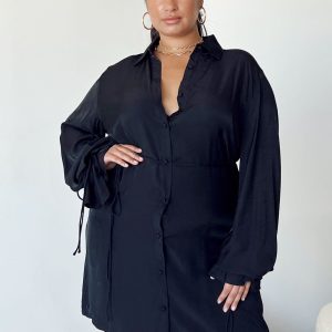 Forbidden Mini Dress Black Curve