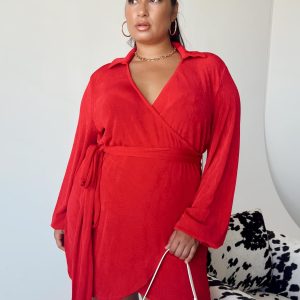 Party Time Mini Dress Red Curve