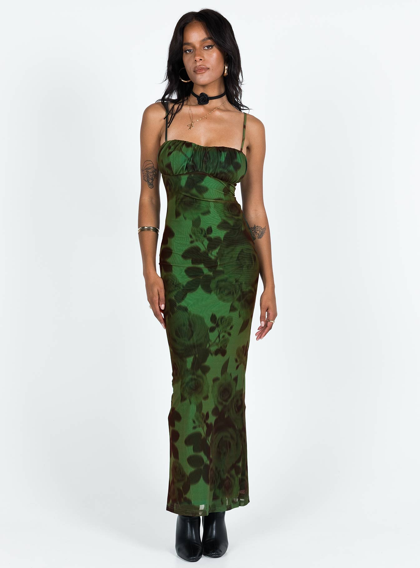 JGR & STN Thorne Maxi Dress Green - Image 2