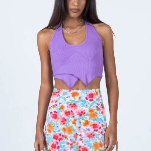 Selby Mini Skirt Light Blue Floral