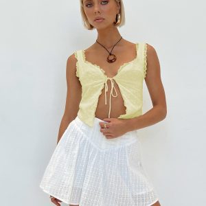 Hazal Mini Skirt White
