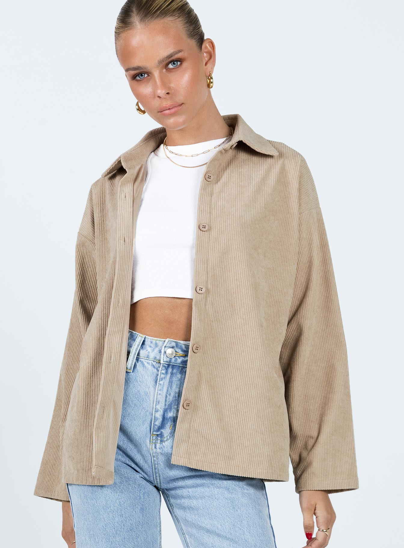 Frannie Corduroy Jacket Cream - Image 2