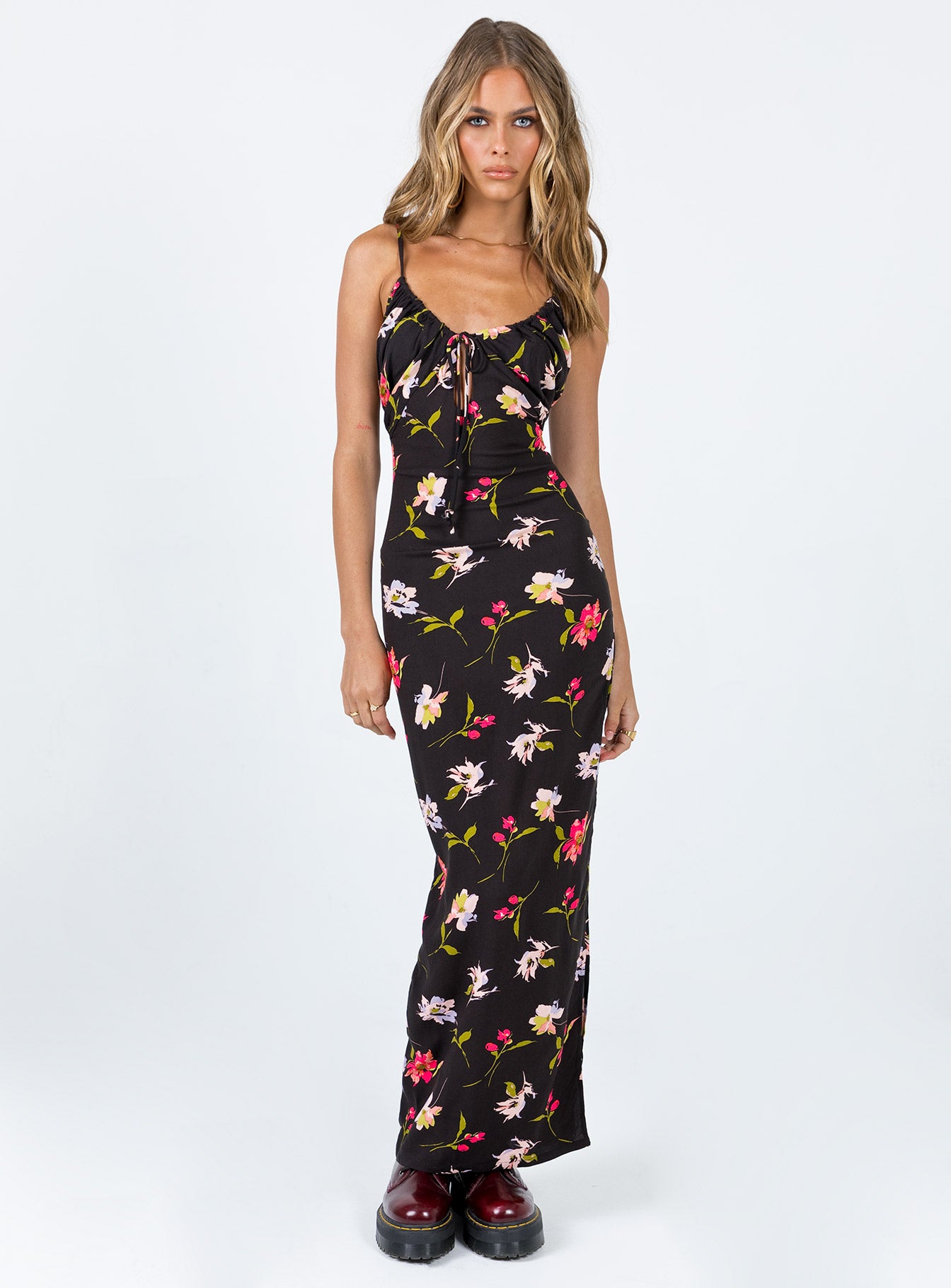 Brailey Maxi Dress Black Multi - Image 2