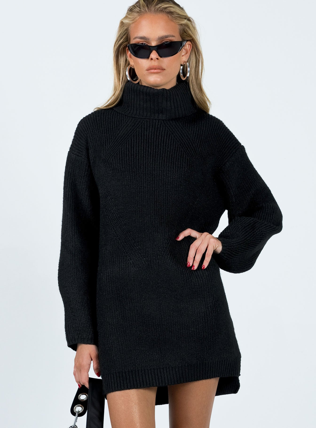 Theese Sweater Dress Black - Image 5