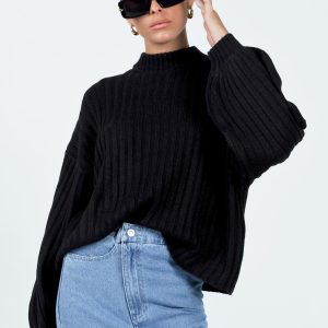 Innerbloom Oversized Sweater Black