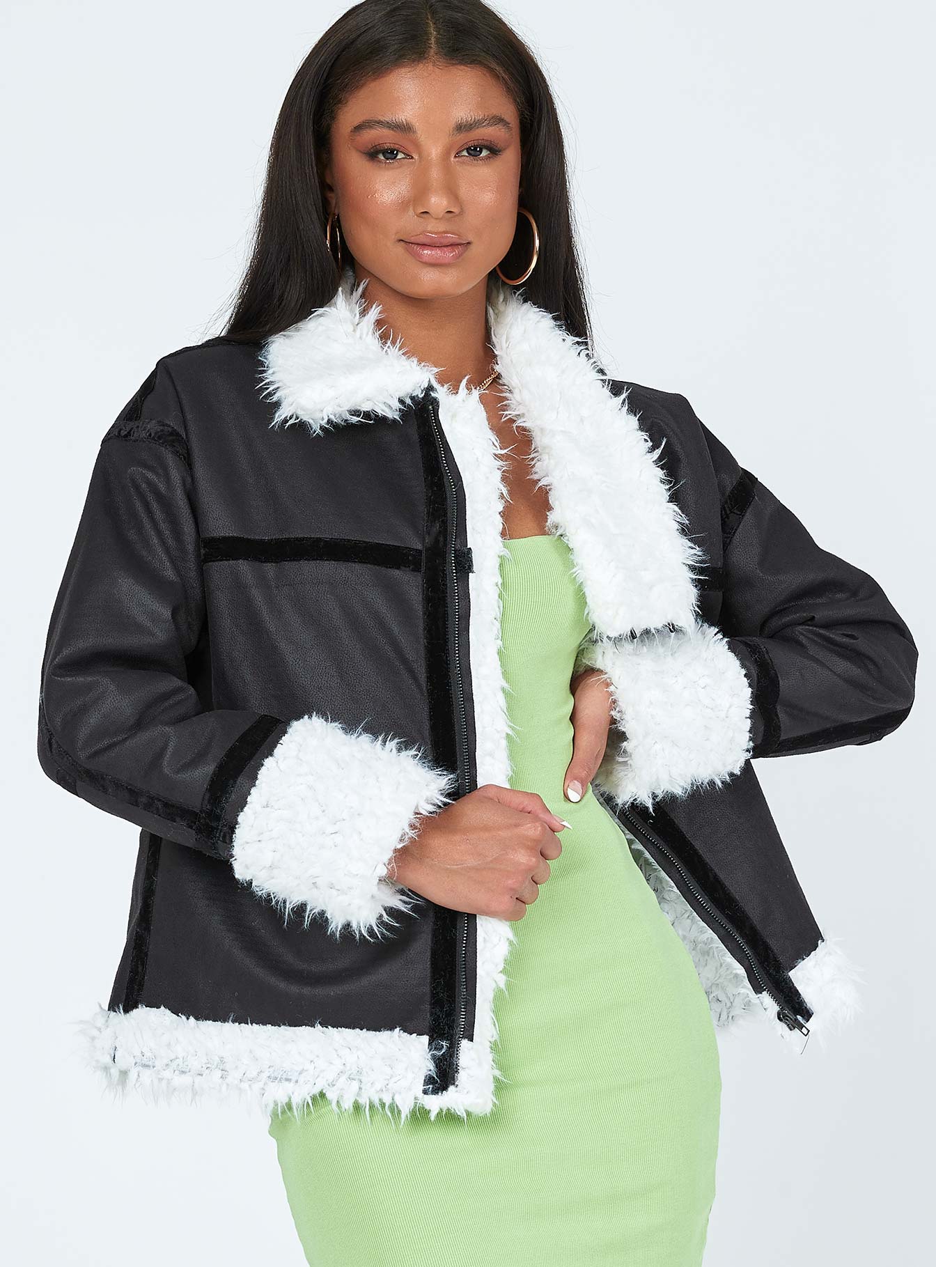 Mariana PU Jacket Black - Image 2