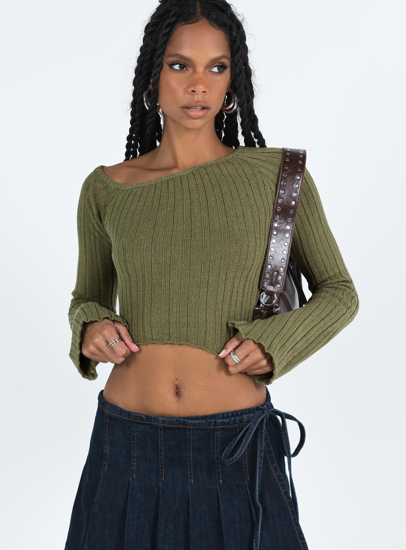 Santorini Knit Top Khaki - Image 3