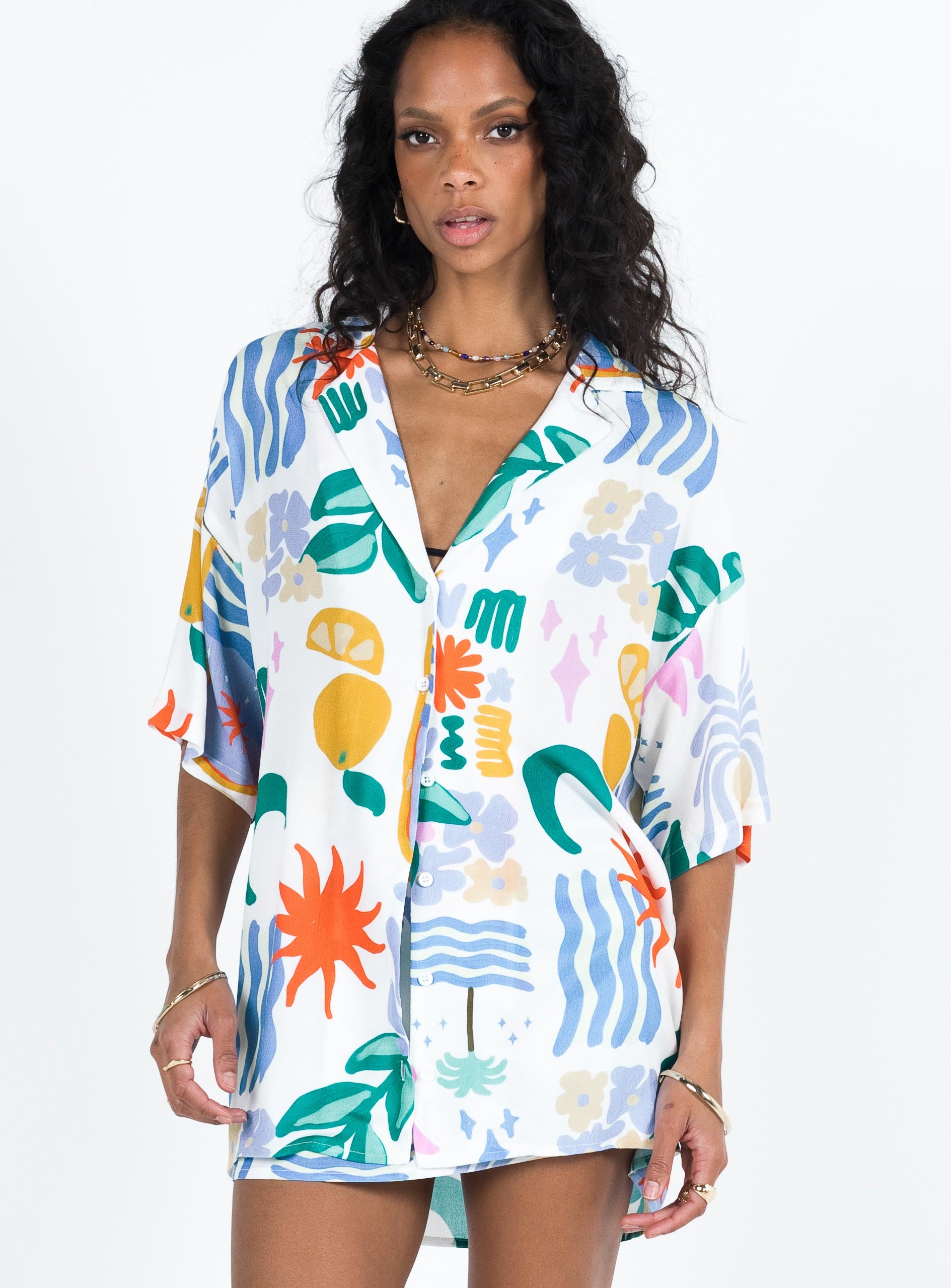 Caraliia Shirt Blue Multi - Image 3