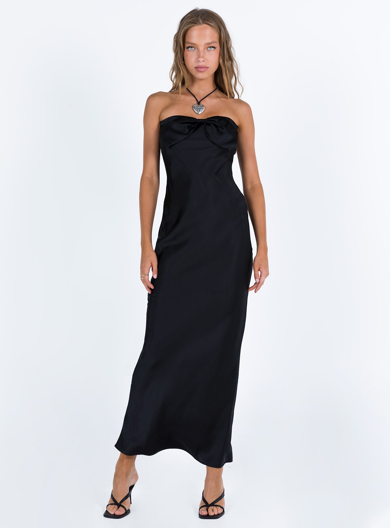 Kesy Bow Tie Maxi Dress Black - Image 2