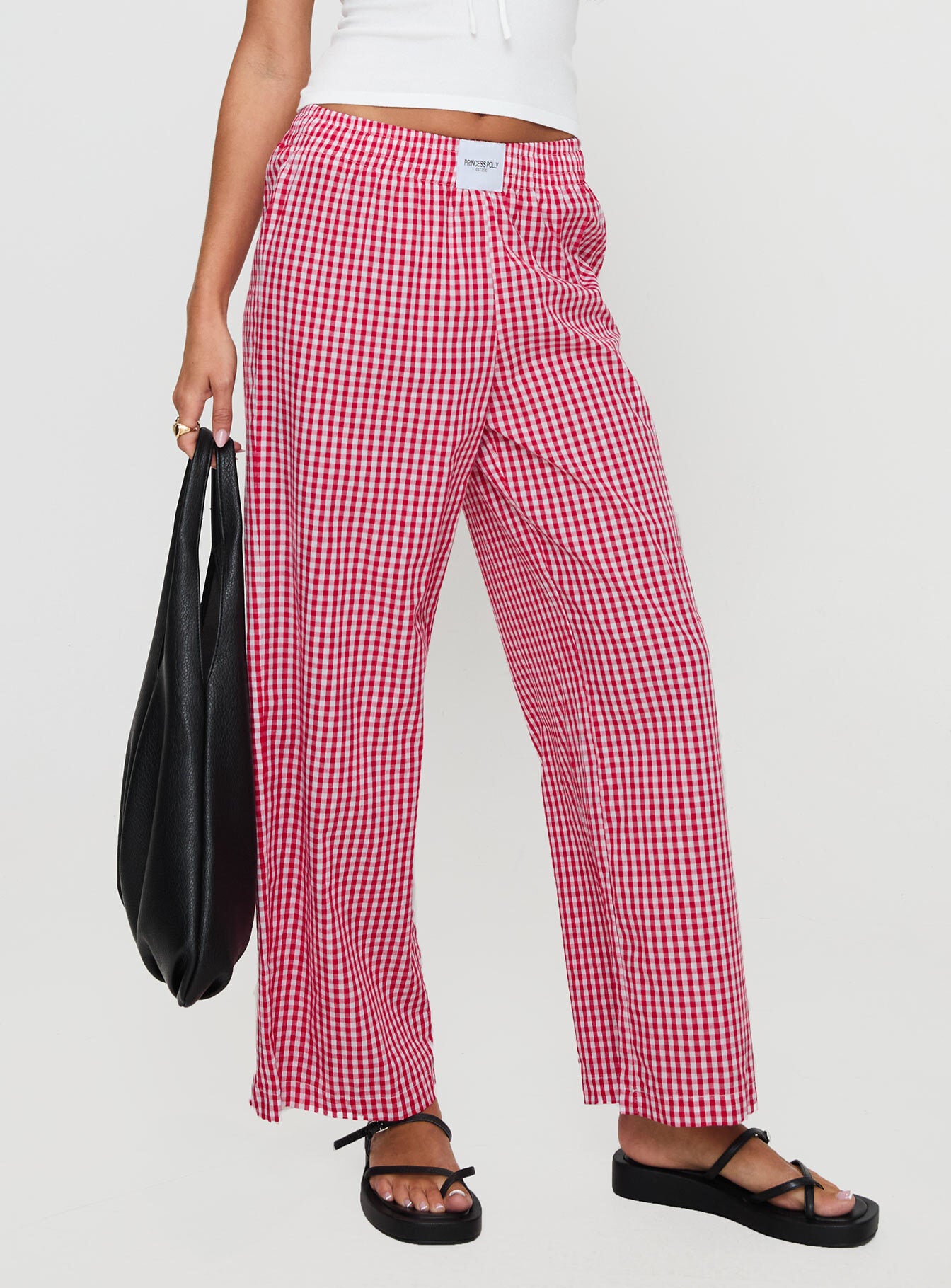 Beach House Pants Red Gingham - Image 2