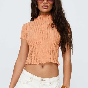 Padra Short Sleeve Top Orange