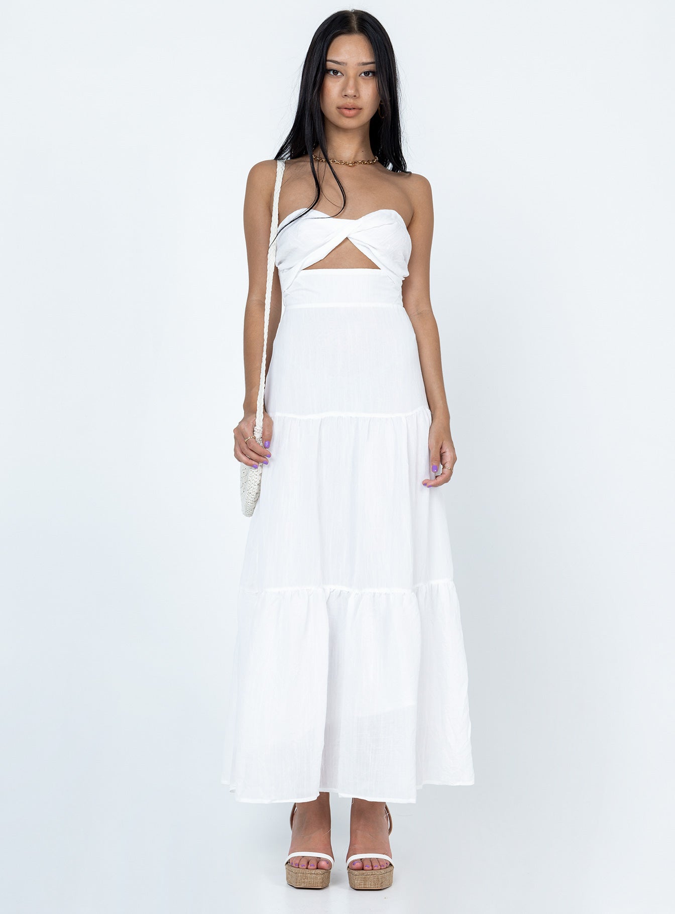 Allie Maxi Dress White - Image 2