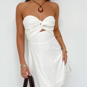 Falling For You Mini Dress White