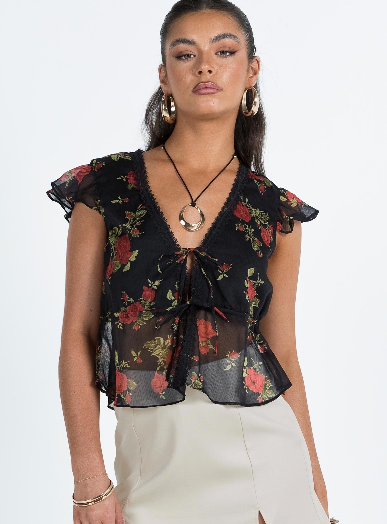Wiley Top Black Floral - Image 2