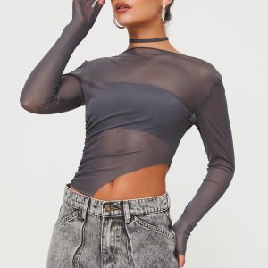 Marier Long Sleeve Top Slate