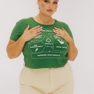 Organic Protect Charity Baby Tee Green Curve