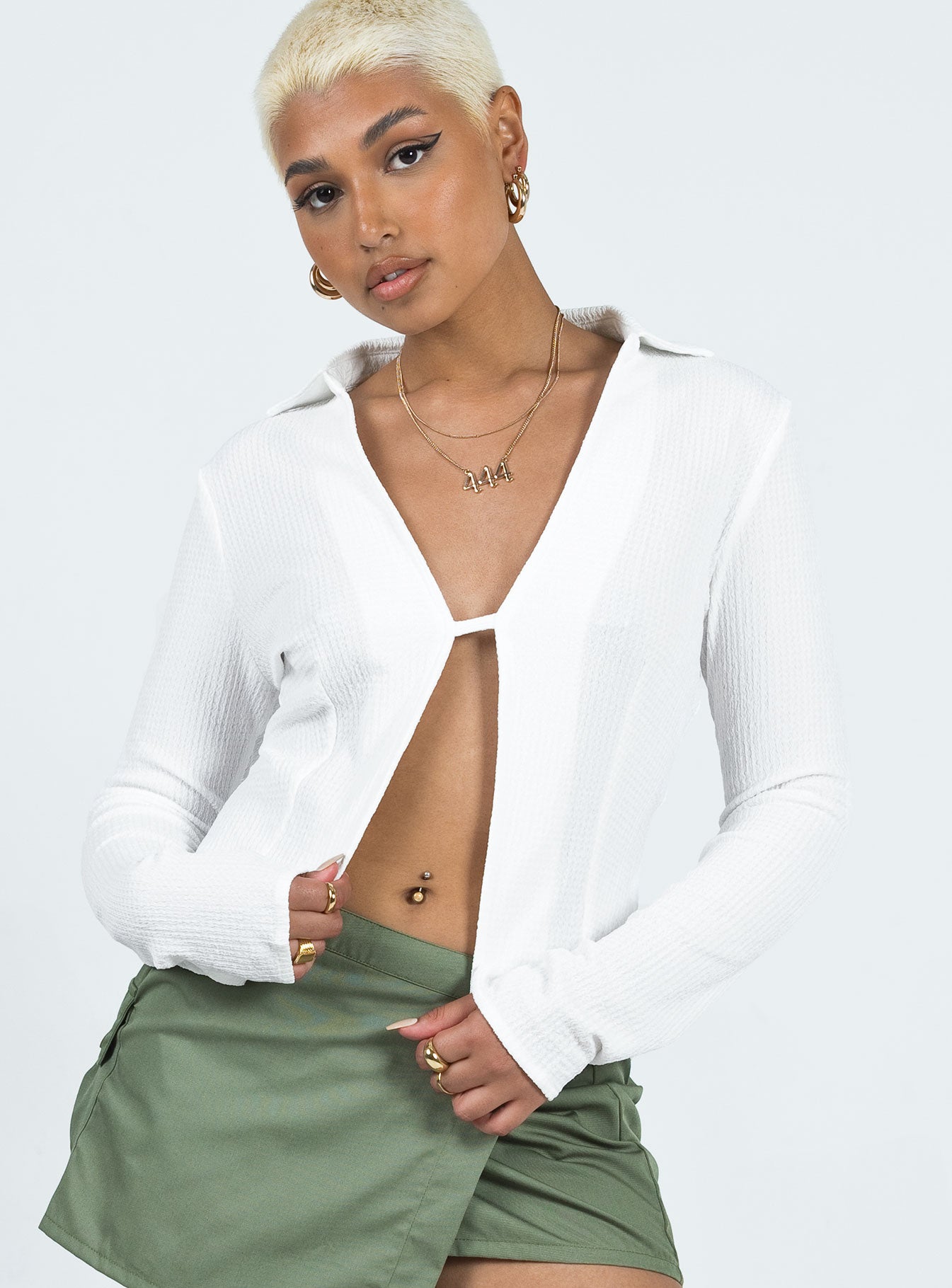 Haddock Long Sleeve Top White - Image 2