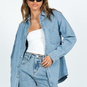 Lou Jacket Light Wash Denim