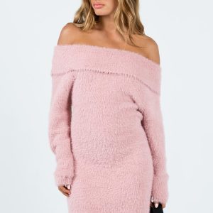 Mirrabrook Off The Shoulder Mini Dress Pink
