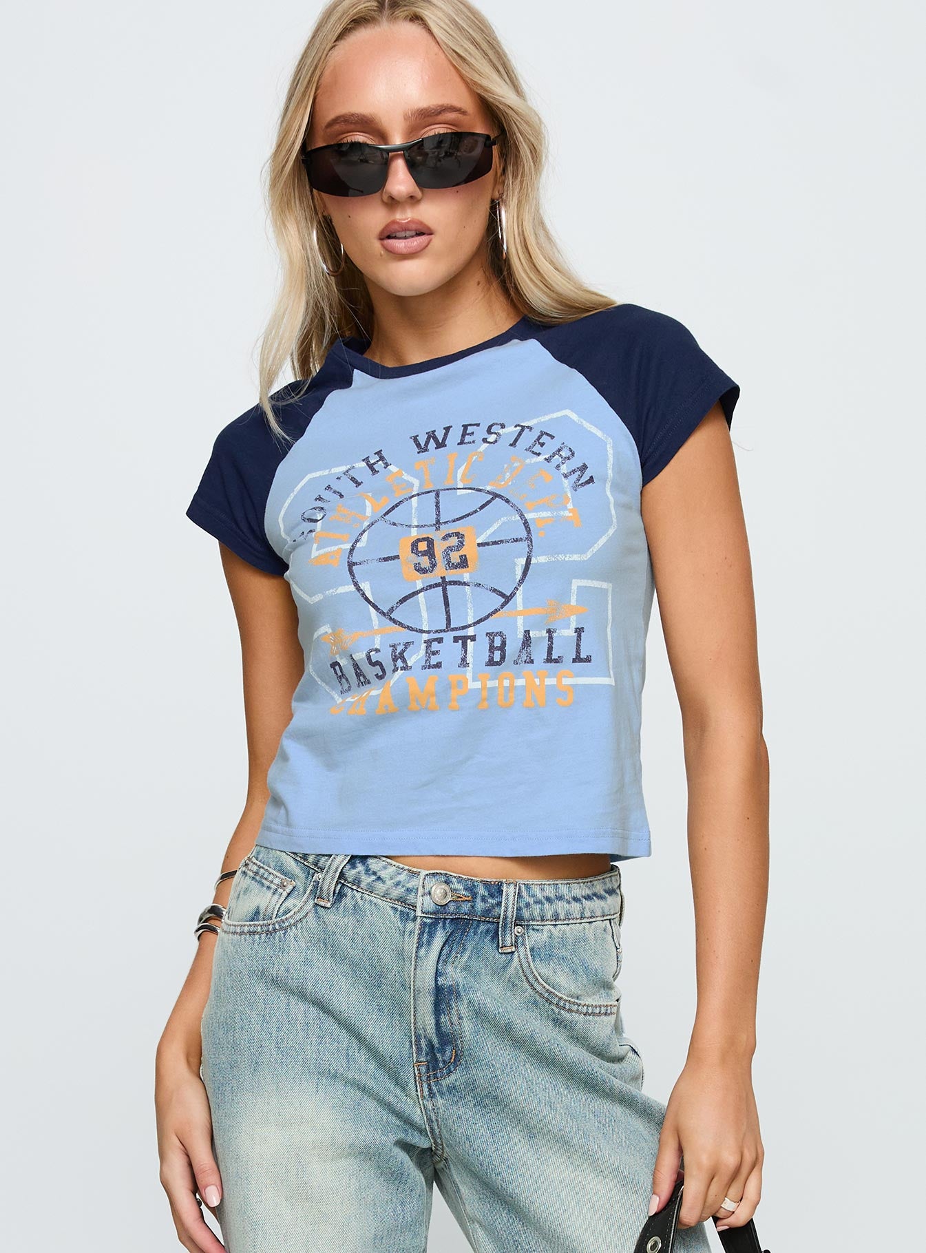 South West Sports Graphic Top Blue - Image 2