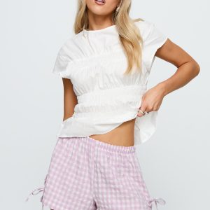 Bubbia Tie Up Shorts Purple / White