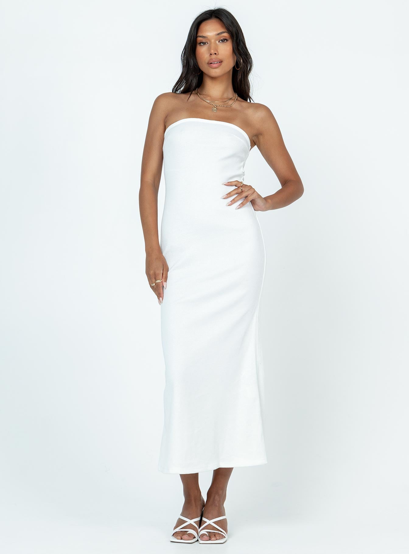 Carter Maxi Dress White - Image 2