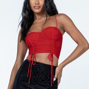 Shine Bright Crop Top Red