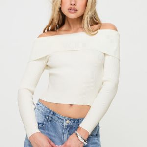 Infinity Off The Shoulder Top Cream