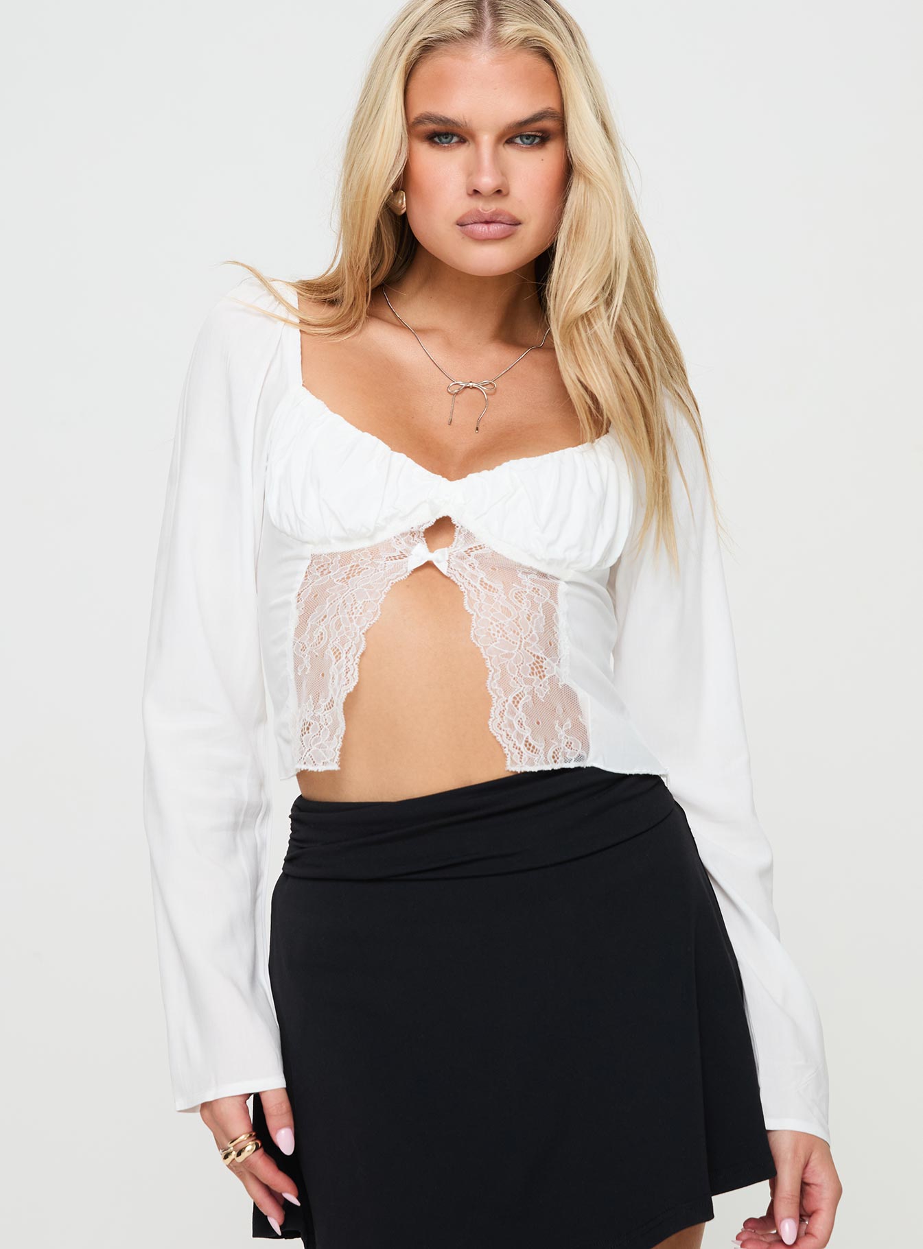 Kenzler Long Sleeve Top White - Image 2