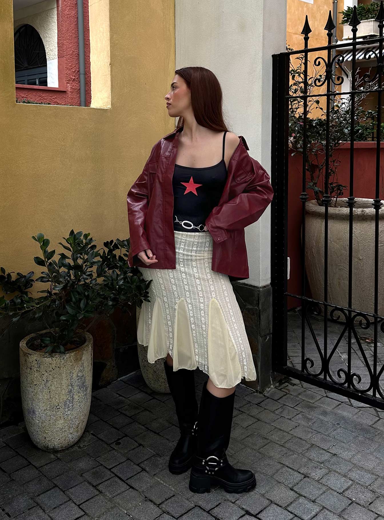 Betharia Midi Skirt Cream - Image 8