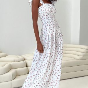 Alver Maxi Dress White Floral
