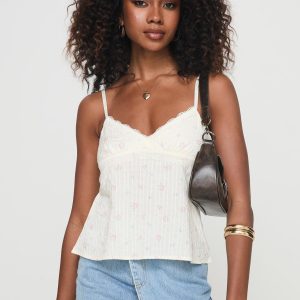 Lunya Top White Floral