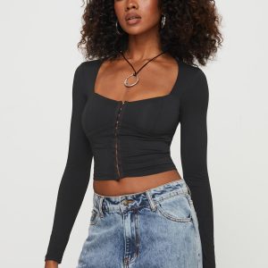 Torrado Long Sleeve Top Black