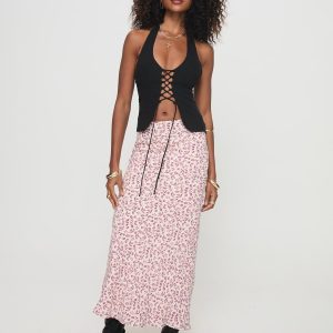 Mariposa Maxi Skirt Beige Floral