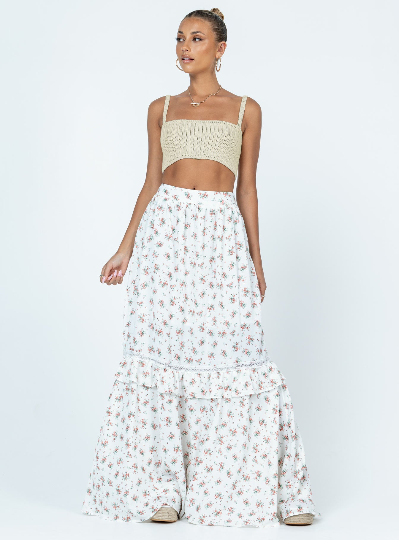 Fowler Maxi Skirt White - Image 2